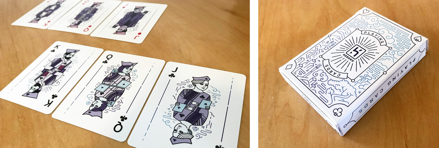 poker card deck with custom Heroku artwork